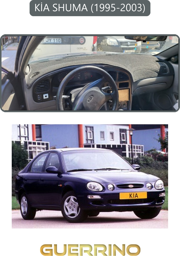 Ett Kia Shuma 1995-2003Torpido Koruma Halısı Gri Kenar  - Image 1