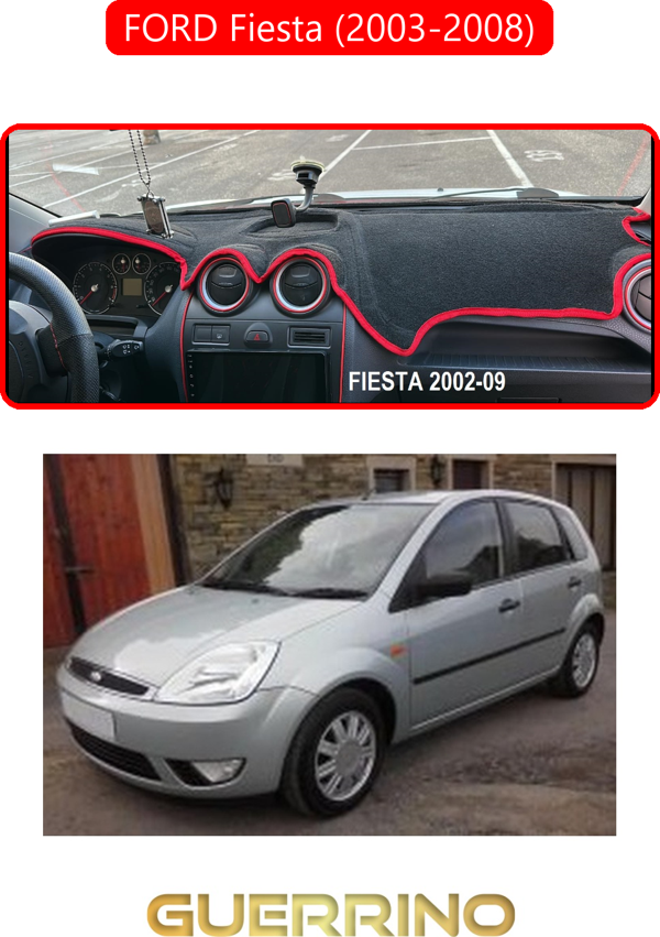 Ett Ford Fiesta (2003-2008)Torpido Koruma Halısı Kırmızı Kenar  - Image 1