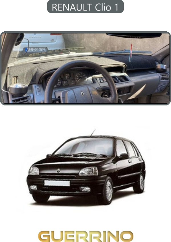 Ett Renault Clio 1Torpido Koruma Halısı Gri Kenar  - Image 1