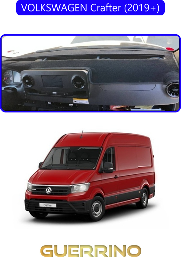 Ett Volkswagen Crafter (2019+)Torpido Koruma Halısı Mavi Kenar  - Image 1