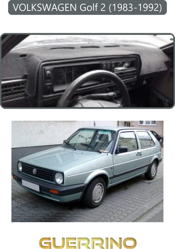 Ett Volkswagen Golf 2(1983-1992)Torpido Koruma Halısı Gri Kenar  - Image 1