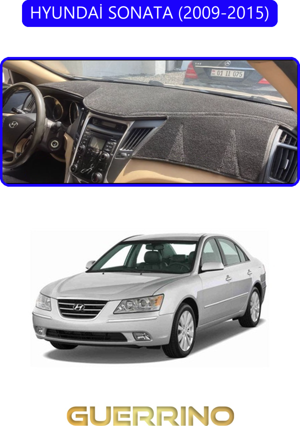 Ett Hyundai Sonata 2009-2015Torpido Koruma Halısı Mavi Kenar  - Image 1