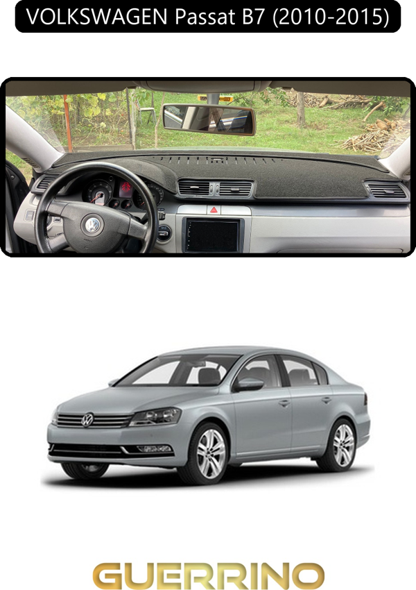 Ett Volkswagen Passat B7 (2010-2015)Torpido Koruma Halısı Siyah Kenar  - Image 1