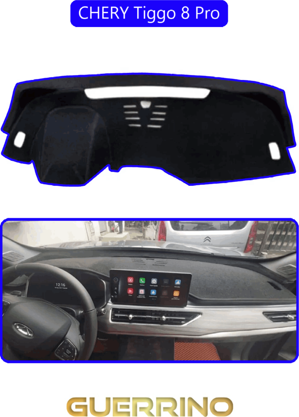 Ett Chery Tiggo 8 Pro Torpido Koruma Halısı Mavi Kenar  - Image 1