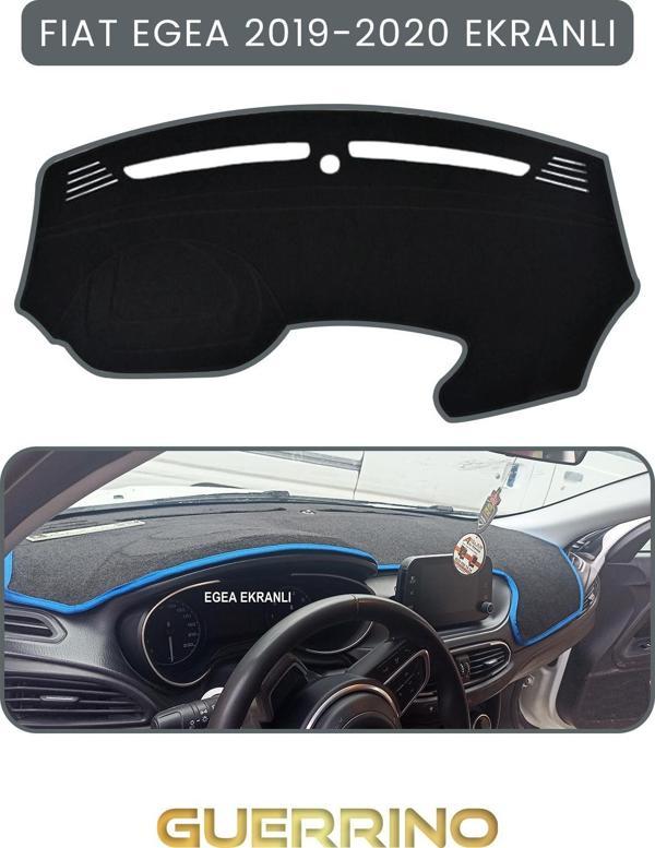 Ett Fıat Egea 2019-2024 Modellerine Uygun Ekranlıtorpido Koruma Halısı Gri Kenar  - Image 1