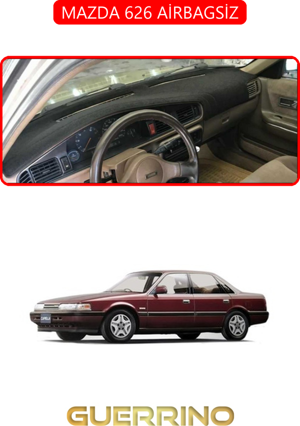 Ett Mazda 626 Airbagsiztorpido Koruma Halısı Kırmızı Kenar  - Image 1