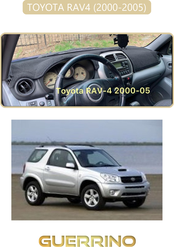 Ett Toyota Rav4 (2000-2005)Torpido Koruma Halısı Bej Kenar  - Image 1