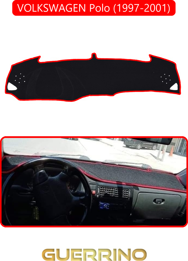 Ett Volkswagen Polo (1997-2001)Torpido Koruma Halısı Kırmızı Kenar  - Image 1