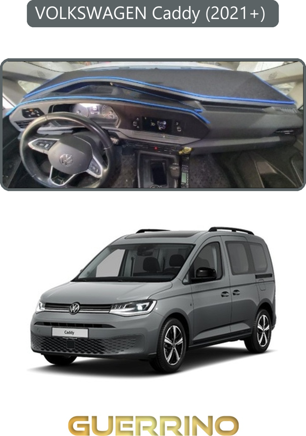 Ett Volkswagen Caddy (2021+) Torpido Koruma Halısı Gri Kenar  - Image 1