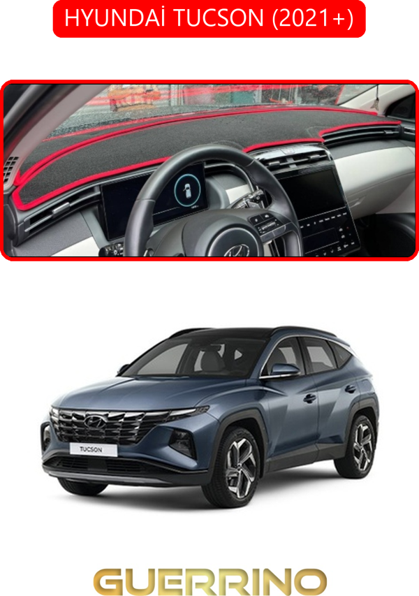 Ett Hyundai Tucson 2021+Torpido Koruma Halısı Kırmızı Kenar  - Image 1