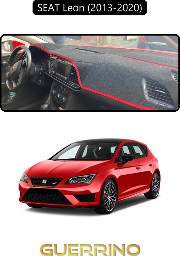 Ett Seat Leon (2013-2020)Torpido Koruma Halısı Siyah Kenar  - Image 1