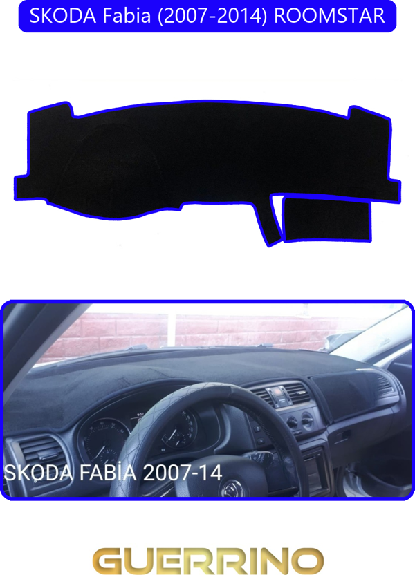 Ett Skoda Fabia (2007-2014) Roomstartorpido Koruma Halısı Mavi Kenar  - Image 1