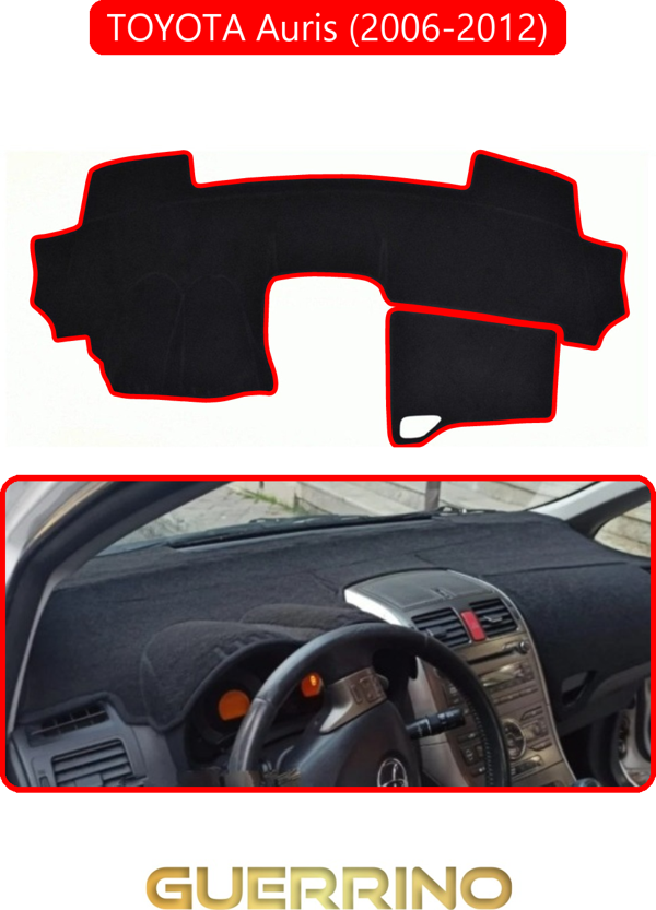 Ett Toyota Auris (2006-2012)Torpido Koruma Halısı Kırmızı Kenar  - Image 1