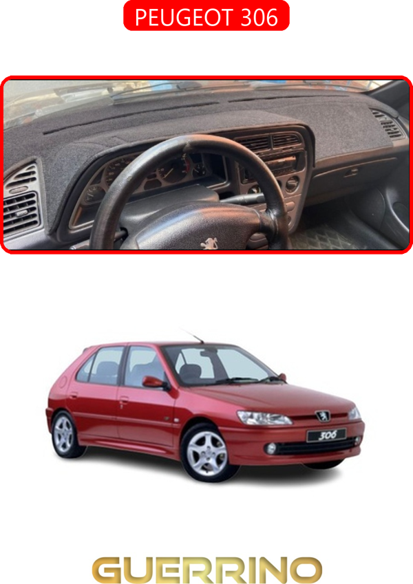 Ett Peugeot 306Torpido Koruma Halısı Kırmızı Kenar  - Image 1