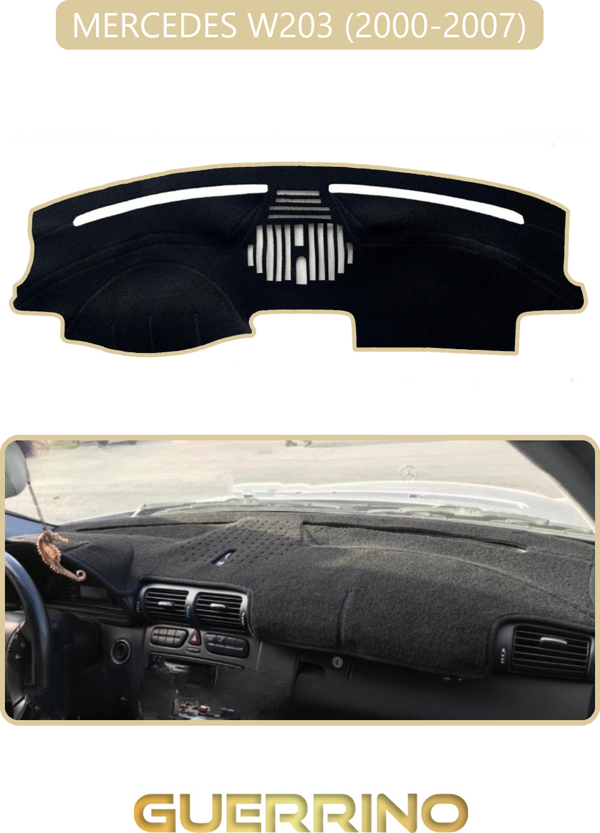 Ett Mercedes W203 2000-2007Torpido Koruma Halısı Bej Kenar  - Image 1