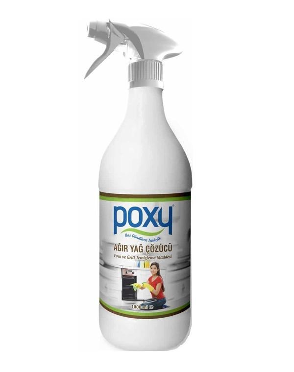 Poxy Ağır Yağ Çözücü 1000 ml Aspiratör, Izgara, Fırın, Ocak, Tava Yanmış Yağ Temizleyici Kesin Çözüm - Image 1