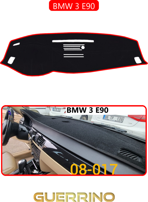 Ett Bmw 3 E90Torpido Koruma Halısı Kırmızı Kenar  - Image 1