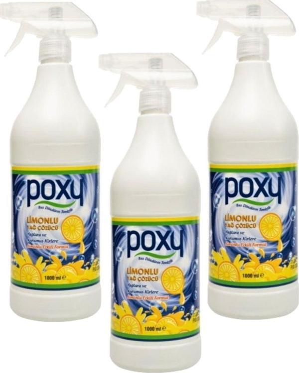 Poxy Limonlu Yağ Çözücü 1000 Ml-3'Lü Set - Image 1