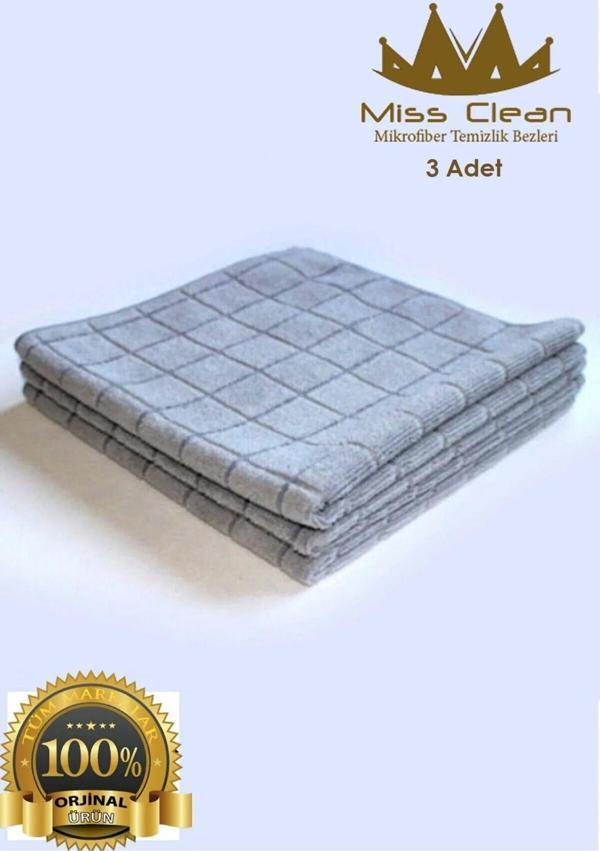 Poxy Clean 3 Adet Mikrofiber Mutfak Temizlik Bezi 40*40 Cm Leke Tutmaz Koku Yapmaz Bakteri Üretmez - Image 1