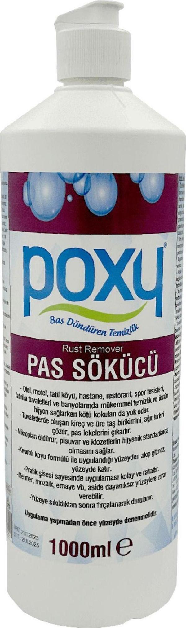 Poxy Pas Sökücü 1 Lt Yoğun Küf, Yosun Su Izlerinde Demir Çamur Çimento Kireç Pas Lekelerinde - Image 1