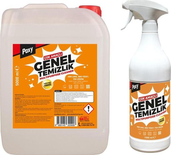 Poxy Genel Temizlik 6 Lt Konsantre Dolu Paket Özenli Paketleme Çok Amaçlı Leke Çıkarıcı - Image 1