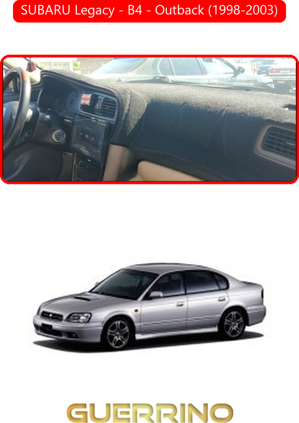 Ett Subaru Legacy / B4 / Outback (1998-2003)Torpido Koruma Halısı Kırmızı Kenar  - Image 1