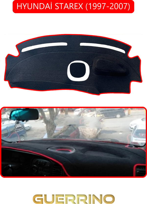Ett Hyundai Starex 1997-2007Torpido Koruma Halısı Kırmızı Kenar  - Image 1