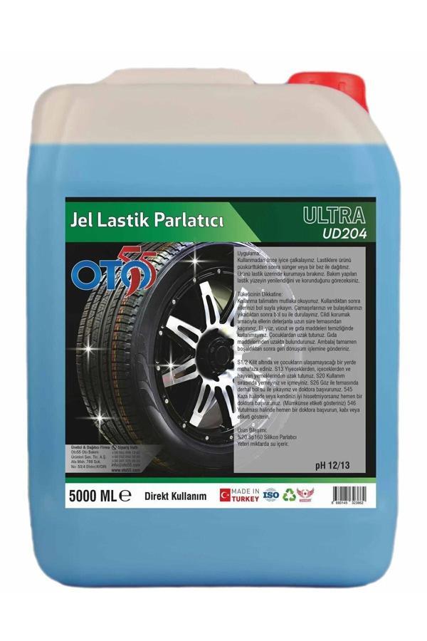 Oto55 Jel Lastik Temizleyici Parlatıcı 5 Kg Sünger Hediyeli Yoğun Jel Konsantre - Image 1