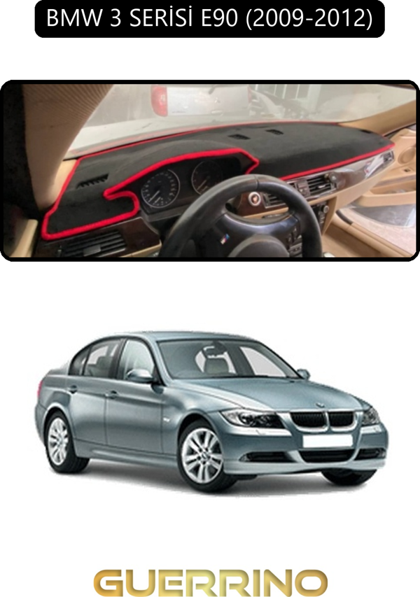 Ett Bmw 3 Serisi E90 2009-2012Torpido Koruma Halısı Siyah Kenar  - Image 1