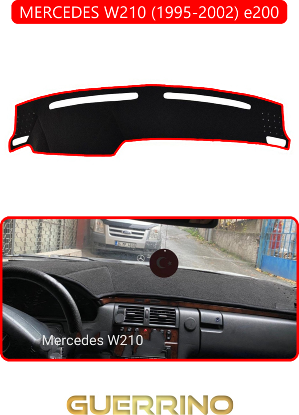 Ett Mercedes W210 1995-2002 E200Torpido Koruma Halısı Kırmızı Kenar  - Image 1