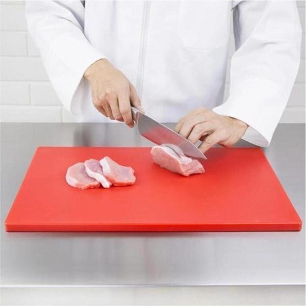 Türkay Polietilen Plastik Kesim Tahtası Et Sebze, Meyve Kesim Levhası 40X30X2 Cm Kırmızı - Image 1
