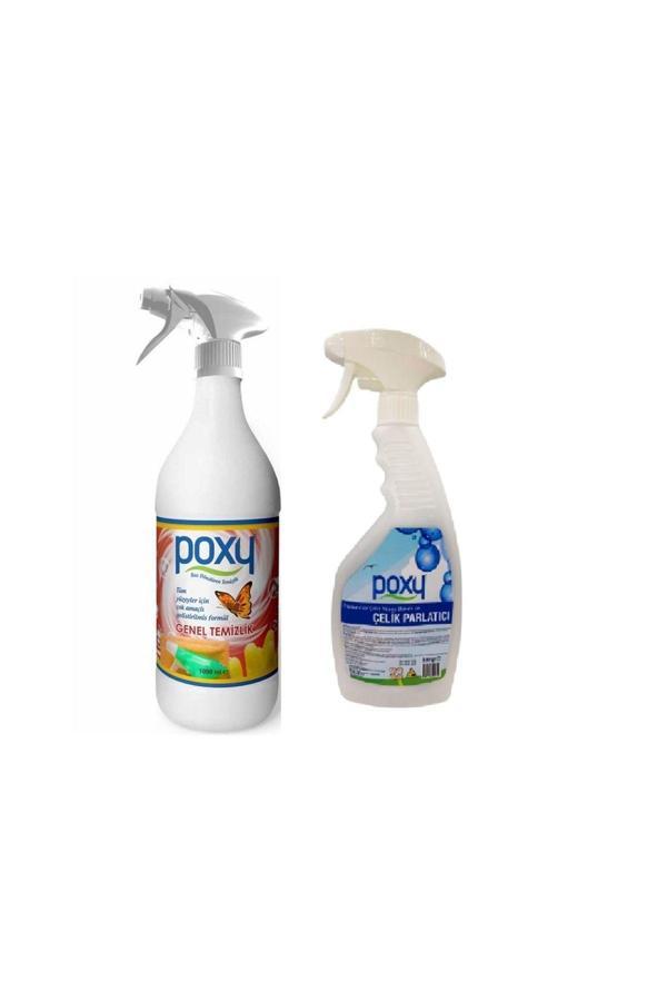 Poxy Çelik Parlatıcı 500 Ml Genel Temizlik 1 Lt Asansör, Inox, Krom, Metal, Parlatıcı - Image 1