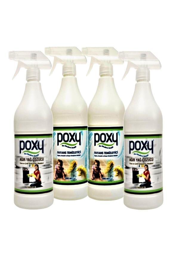 Poxy Fayans Derz Temizleyici 2 X 1 Lt & Ağır Yağ Çözücü 2 X 1 Lt - Image 1