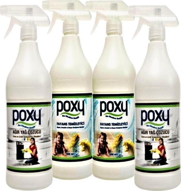 Poxy Fayans Derz Temizleyici 2 X 1 Lt & Ağır Yağ Çözücü 2 X 1 Lt - Image 1