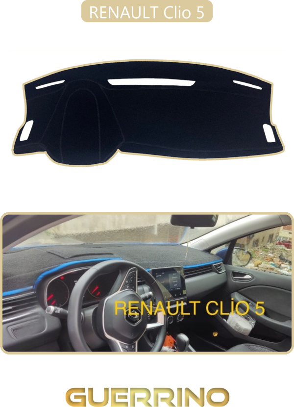Ett Renault Clio 5Torpido Koruma Halısı Bej Kenar  - Image 1
