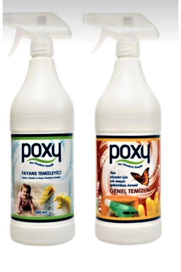 Poxy Genel Temizlik 1000 Ml + Poxy Banyo Fayans 1000 Ml - Image 1