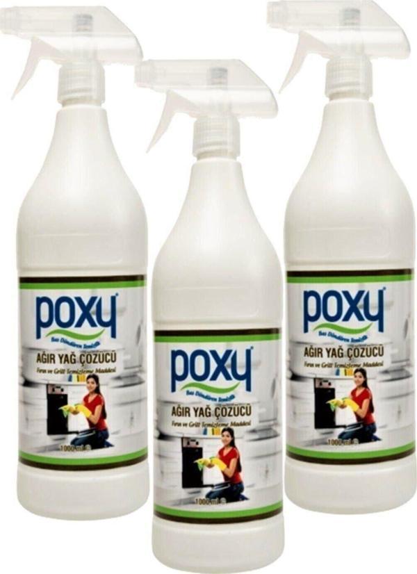 Poxy Ağır Yağ Çözücü 1000 Ml 3 Lü Set - Image 1