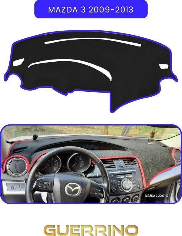Ett Mazda 3 2009-2013Torpido Koruma Halısı Mavi Kenar  - Image 1