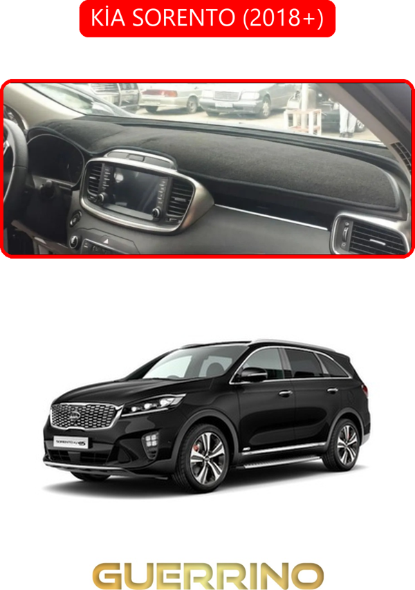 Ett Kia Sorento 2018+Torpido Koruma Halısı Kırmızı Kenar  - Image 1