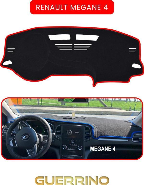 Ett Renault Megane 4 Torpido Koruma Halısı Kırmızı Kenar  - Image 1