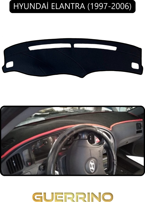 Ett Hyundai Elantra 1997-2006Torpido Koruma Halısı Siyah Kenar  - Image 1