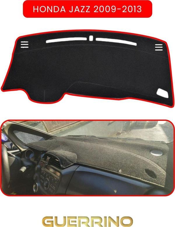 Ett Honda Jazz 2009-2013Torpido Koruma Halısı Kırmızı Kenar  - Image 1