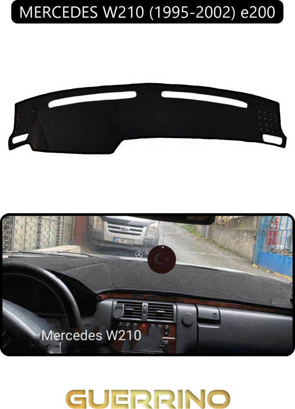 Ett Mercedes W210 1995-2002 E200Torpido Koruma Halısı Siyah Kenar  - Image 1