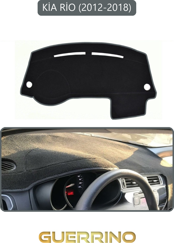 Ett Kia Rio 2012-2018Torpido Koruma Halısı Gri Kenar  - Image 1