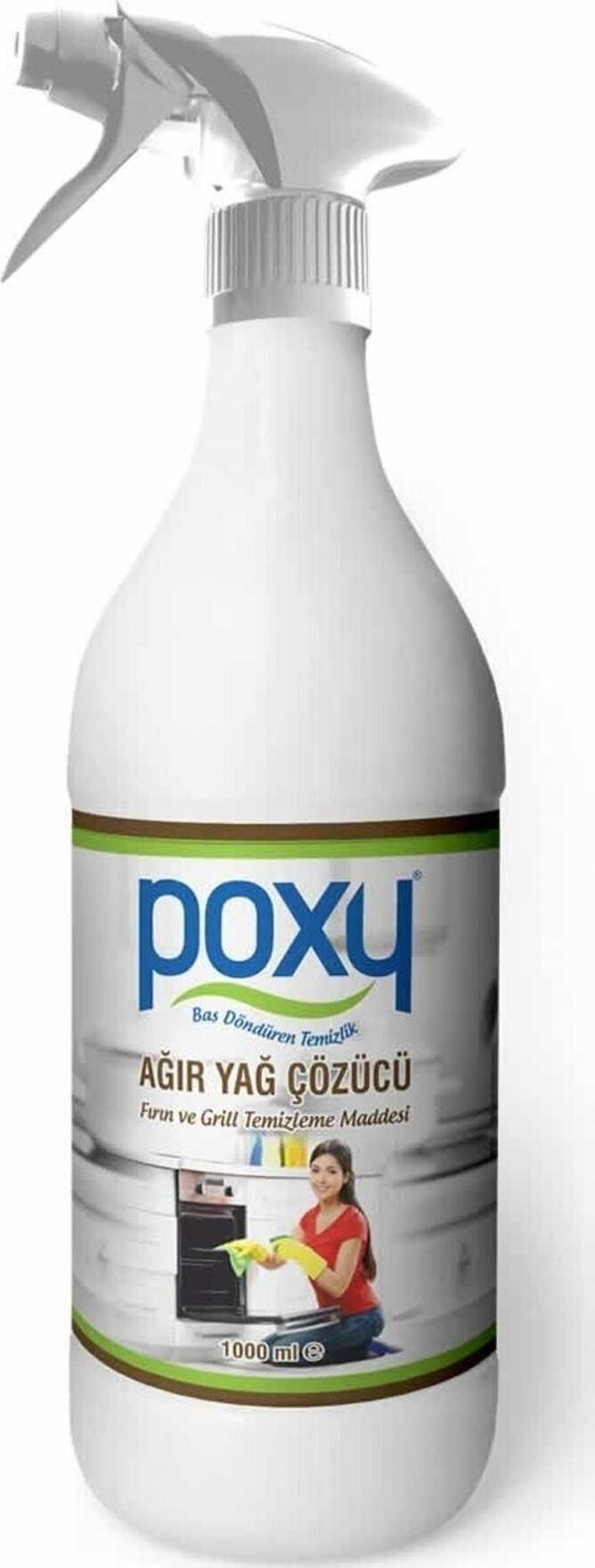 Poxy Ağır Yağ Çözücü 1000 Ml Aspiratör, Izgara, Fırın, Ocak, Tava Yanmış Yağ Temizleyici Kesin Çözüm - Image 1