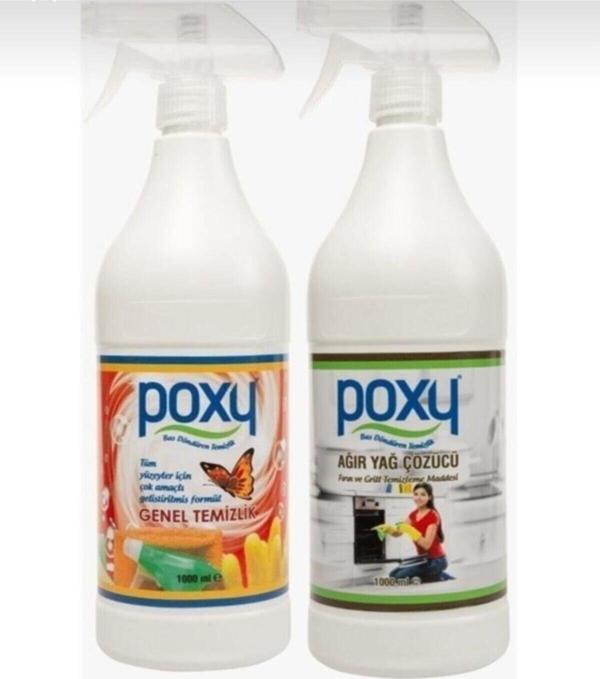 Poxy Genel Temizlik 1000 Ml Ve Yağ Sökücü 1000 Ml - Image 1