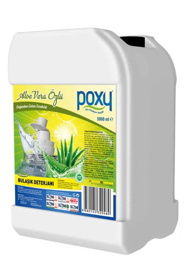 Poxy Sıvı Bulaşık Deterjanı 5000 Ml Konsantre Elde Yıkama Soğuk Suda Dahi Etkilidir. - Image 1