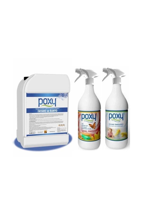 Poxy Fayans Temizleyici 5 Kg & Fayans Temizleyici 1 Kg & Genel Temizlik 1 Kg - Image 1