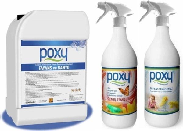 Poxy Fayans Temizleyici 5 Kg & Fayans Temizleyici 1 Kg & Genel Temizlik 1 Kg - Image 1