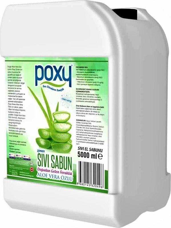 Poxy Sıvı Sabun Aloe Vera Özlü Konsantre 5000 Ml Doğal Yumuşaklık - Image 1